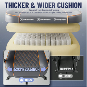 Soontrans Soontrans PU Leather Gaming Chair With Footrest