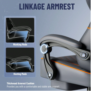 Soontrans Soontrans PU Leather Gaming Chair With Footrest