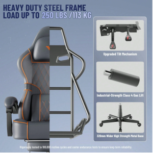 Soontrans Soontrans PU Leather Gaming Chair With Footrest