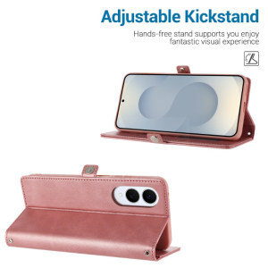 Card Holder Slots and Wrist Strap for Samsung Galaxy S25 Edge (Purple)