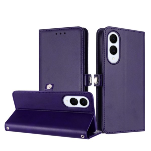 Card Holder Slots and Wrist Strap for Samsung Galaxy S25 Edge (Purple)