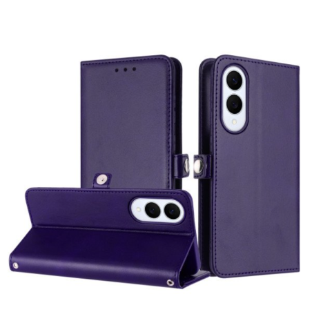 Card Holder Slots and Wrist Strap for Samsung Galaxy S25 Edge (Purple)