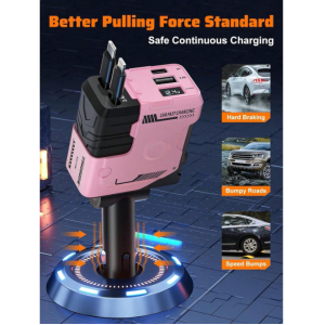 W&O Automotive Charger With Industrial Design, Ultra-Rapid 120W Vehicle Power Adapter Featuring