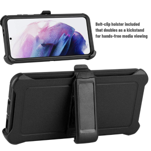 Case with Clip for Samsung Galaxy S24 Ultra 5G (Black/Black)