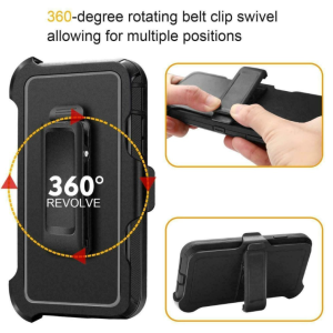 Case with Clip for Samsung Galaxy S24 Ultra 5G (Gray/White)