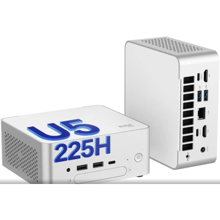 BRENUC BREC Mini PC - Intel Core Ultra 5 225H, 16GB DDR5 RAM 512GB SSD, Intel Arc 130T Graphics