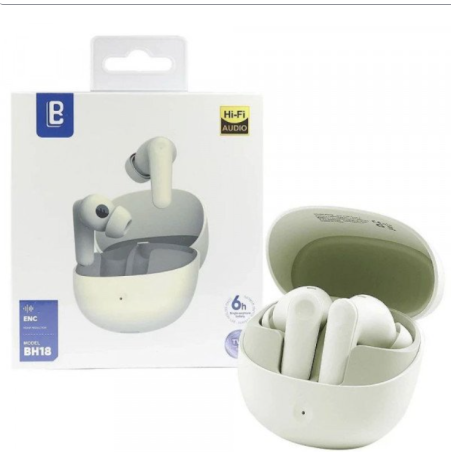 Wireless Earbuds with Crystal Clear HIFI Sound Quality and Deep Bass BH18 for Universal Cell Phone And Bluetooth Device (Beige)