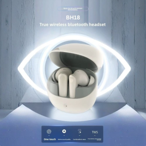 Wireless Earbuds with Crystal Clear HIFI Sound Quality and Deep Bass BH18 for Universal Cell Phone And Bluetooth Device (Beige)