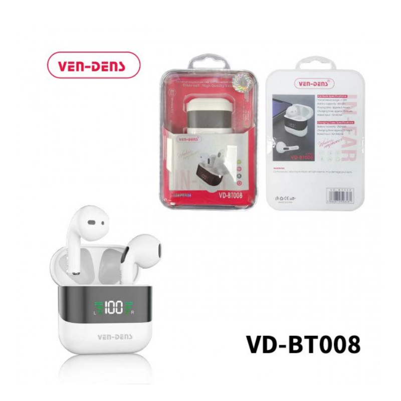 Bluetooth Wireless Earbud for Universal Cell Phone And Bluetooth Device (White)