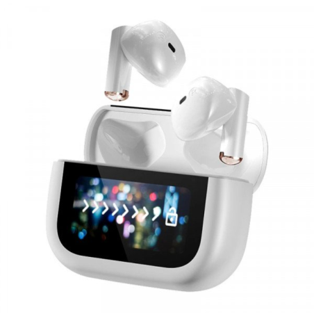 Wireless Bluetooth TWS Headphones with Touch Screen for Universal Cell Phone And Bluetooth Device (White)