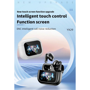 Wireless Bluetooth TWS Headphones with Touch Screen for Universal Cell Phone And Bluetooth Device (White)