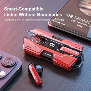 Wireless Bluetooth TWS Headphones for Universal Cell Phone And Bluetooth Device (Red)