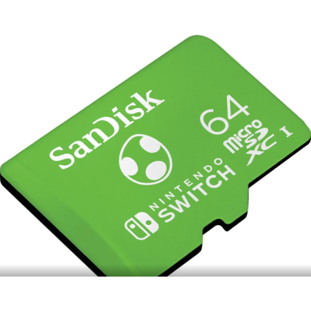 SanDisk 64GB microSDXC UHS-I for Nintendo Switch, Speed Up to 100MB/s (SDSQXAO-064G-GN6ZN)