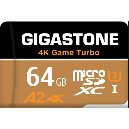 [5-Yrs Free Data Recovery] 64GB Micro SD Card, 4K Game Turbo, Nintendo-Switch MicroSDXC Memory Card, GoPro, Action Camera