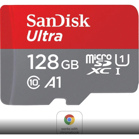 SanDisk 128GB Ultra microSDXC A1 UHS-I/U1 Class 10 Memory Card with Adapter