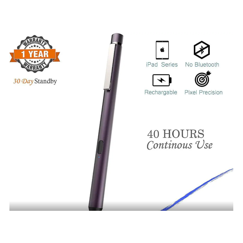Active Stylus Pen for Apple Ipad, Digital Pencil iPad Series Rechargeable Pencil Touchscreen Precise Fine Tip for iPad 5