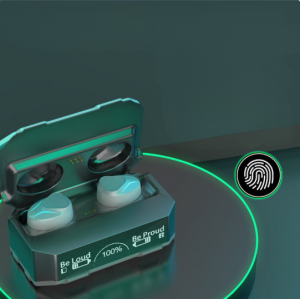 TWS Bluetooth Headphones With Dynamic Battery Display M99Plus for Universal Cell Phone And Bluetooth Device (Black)