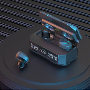 TWS Bluetooth Headphones With Dynamic Battery Display M99Plus for Universal Cell Phone And Bluetooth Device (Gray)