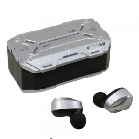 TWS Bluetooth Headphones With Dynamic Battery Display M99Plus for Universal Cell Phone And Bluetooth Device (Silver)