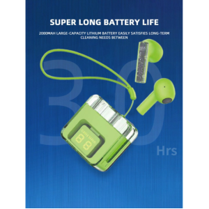 Wireless Earphones With Digital Battery Display and Carrying Strap F08 for Universal Cell Phone And Bluetooth Device (White)