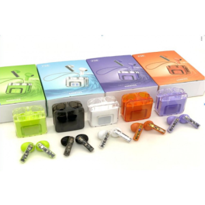 Wireless Earphones With Digital Battery Display and Carrying Strap F08 for Universal Cell Phone And Bluetooth Device (White)