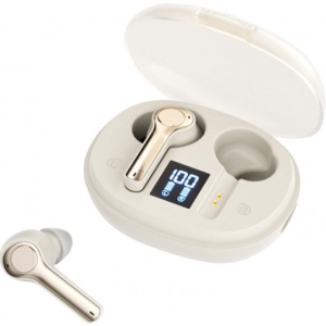 TWS Bluetooth Headphones with Advanced Battery Display TC31 for Universal Cell Phone And Bluetooth Device (Champagne Gold)