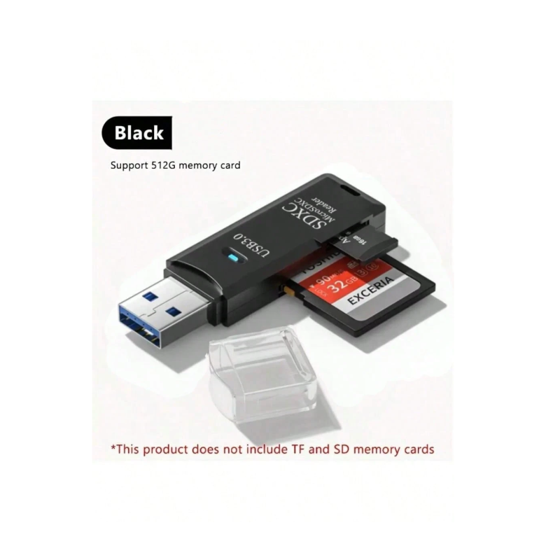USB 3.0 2-In-1 Card Reader For SD/TF Cards- High