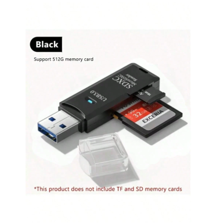 USB 3.0 2-In-1 Card Reader For SD/TF Cards- High