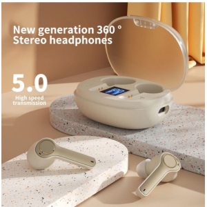 TWS Bluetooth Headphones with Advanced Battery Display TC31 for Universal Cell Phone And Bluetooth Device (Light Blue)