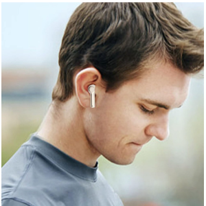 TWS Bluetooth Headphones with Advanced Battery Display TC31 for Universal Cell Phone And Bluetooth Device (Light Blue)