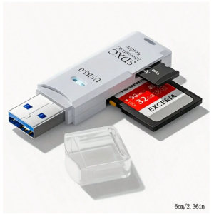 USB 3.0 2-In-1 Card Reader For SD/TF Cards- High