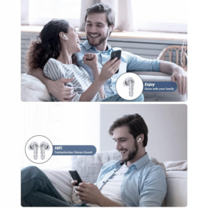 TWS Headphones for Universal Cell Phone And Bluetooth Device (White)