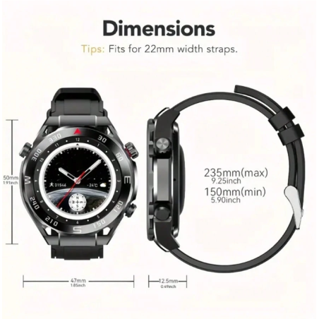 W&O 2025 Smart Watch For Men/Women, 1.39'' HD