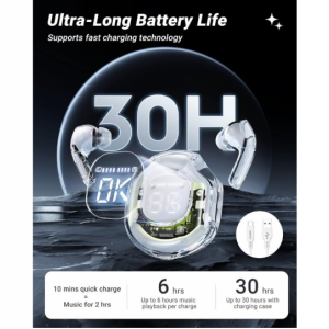 TWS Headphones for Universal Cell Phone And Bluetooth Device (White)