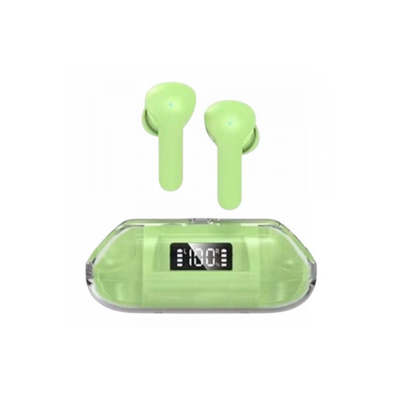 TWS Headphones Ultimate Sound and Advanced Real-Time Battery Display BW04 for Universal Cell Phone And Bluetooth Device (Green)