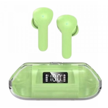 TWS Headphones Ultimate Sound and Advanced Real-Time Battery Display BW04 for Universal Cell Phone And Bluetooth Device (Green)