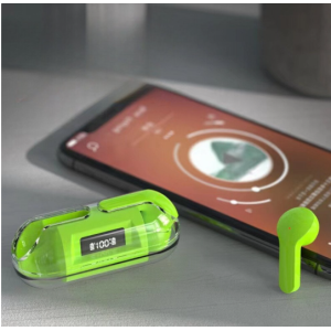TWS Headphones Ultimate Sound and Advanced Real-Time Battery Display BW04 for Universal Cell Phone And Bluetooth Device (Green)