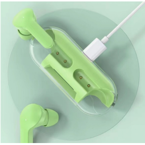 TWS Headphones Ultimate Sound and Advanced Real-Time Battery Display BW04 for Universal Cell Phone And Bluetooth Device (Green)