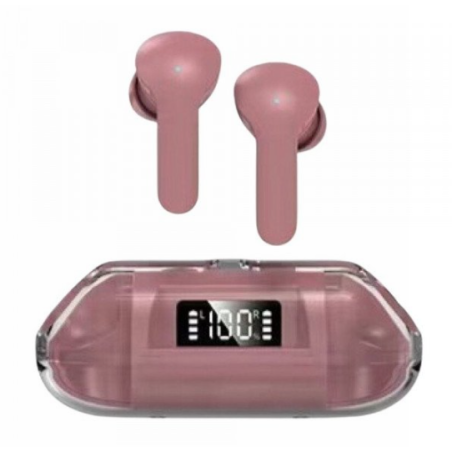 TWS Headphones Ultimate Sound and Advanced Real-Time Battery Display BW04 for Universal Cell Phone And Bluetooth Device (Pink)