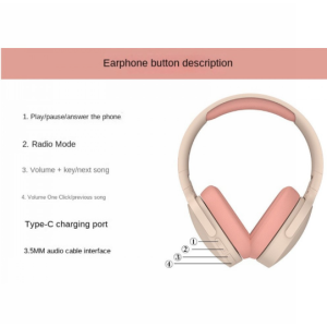 Wireless Foldable Headphone Headset for Universal Cell Phone And Bluetooth Device (Blue)