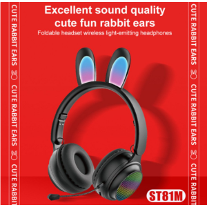 Bluetooth Wireless Foldable Headphone Headset for Universal Cell Phone And Bluetooth Device (Black)