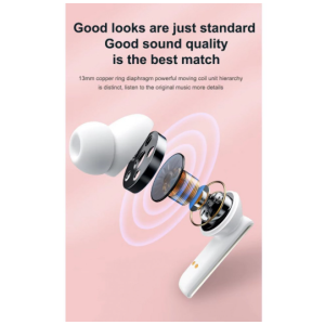 Wireless Headphone Earbuds Gaming Headset Stereo Sound P60 for Universal Cell Phone And Bluetooth Device (White)