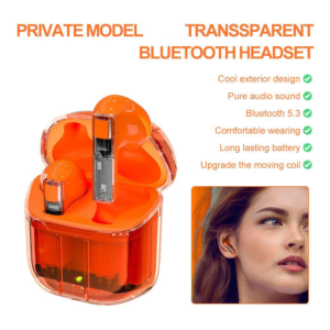Bluetooth Wireless Headphone Earbuds Headset BW01 for Universal Cell Phone And Bluetooth Device (Orange)