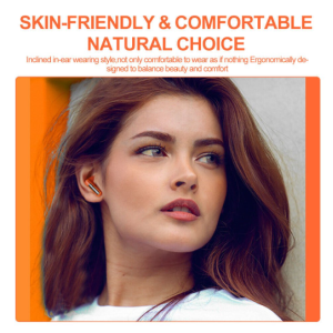 Bluetooth Wireless Headphone Earbuds Headset BW01 for Universal Cell Phone And Bluetooth Device (Orange)