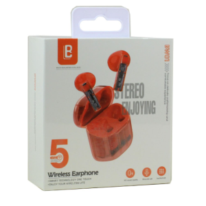 Bluetooth Wireless Headphone Earbuds Headset BW01 for Universal Cell Phone And Bluetooth Device (Orange)