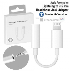 Bluetooth WIRED 8PIN Lighting to Earphone Headphone Jack Adapter Dongle for Apple iPhone (White)