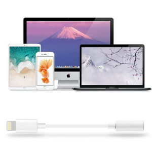 Bluetooth WIRED 8PIN Lighting to Earphone Headphone Jack Adapter Dongle for Apple iPhone (White)