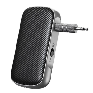 Bluetooth AUX Receiver Dual Connection Wireless Adapter for Universal Cell Phone, Device and More (Black)