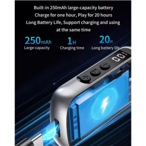 Bluetooth AUX Receiver Dual Connection Wireless Adapter for Universal Cell Phone, Device and More (Black)