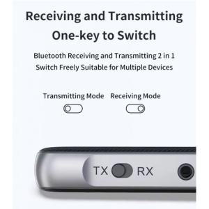 Bluetooth AUX Receiver Dual Connection Wireless Adapter for Universal Cell Phone, Device and More (Black)